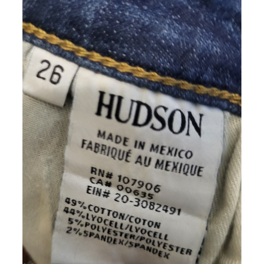 Hudson's‎ Blue Jeans, Natalie Mid Rise,  Distressed, Super Skinny, Women Size 26 - Picture 3 of 9